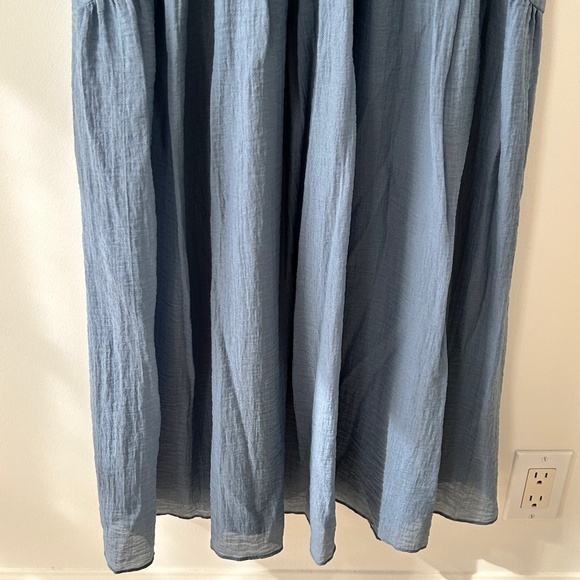 Vince Blue Smocked Tiered Midi Dress - Picture 14 of 16